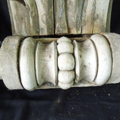 Lot 67: Pair of Antique Wood Corbels 19th Century Architectural Salvage