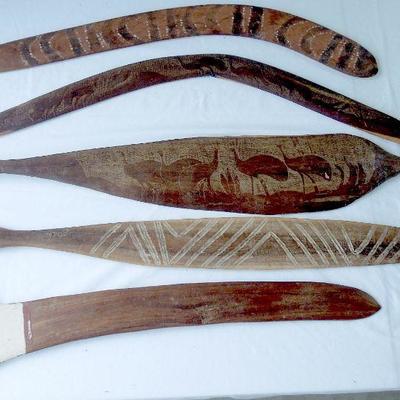 Lot 55: Five Antique Aboriginal Weapons 19th and 20th Century