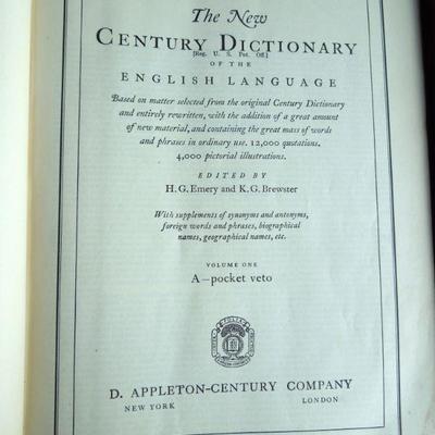 Lot 37: Vintage New Century Dictionary 2 Vol Set and Atlases