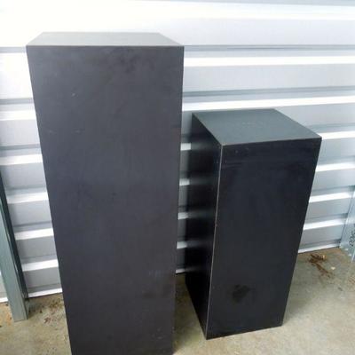 Lot 196:  Two More Black Matte Finish Art Display Pedestals