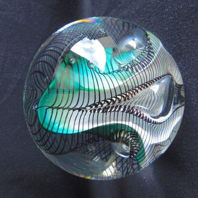 Lot 156: Handblown Paperweight Art Glass by Hal David Berger 