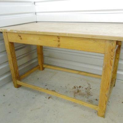 Lot 221: Solid Wood Work Bench