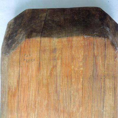Lot 57: Antique Signed Laminated Wood Trencher Bowl