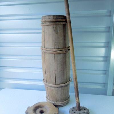 Lot 62: Wood French Butter Churn 19th - 20th Century