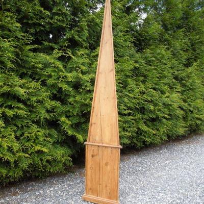 Lot 43: Antique Wood Sectional Obelisk 9.5 Ft 