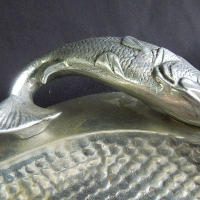 Lot 134: Wilton Armetale  Bruce Fox Fish Pewter Serving Platter