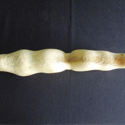 Lot 104: Inuit Double Walrus Carved Bone Signed Figure