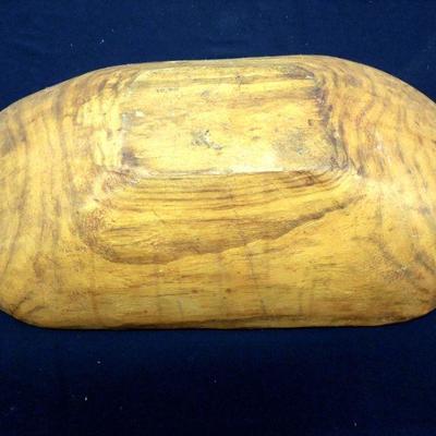 Lot 204: Primitive Wooden Dough Kneading Bowl 22