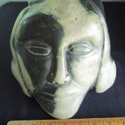 Lot 108: Inuit Carved Soapstone Bust of Woman 20th Century
