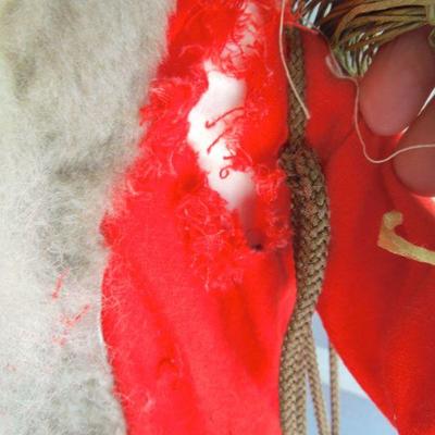 Lot 199: Vintage Cloth and Wire Folk Art Santa