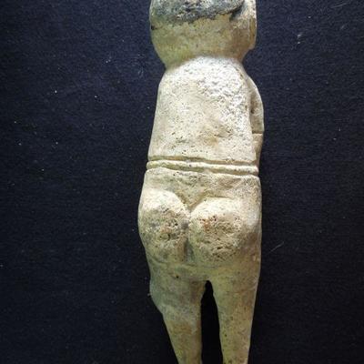 Lot 110: Small Porous Stone Carved Male Effigy 19th - 20th Century