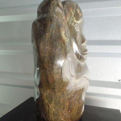 Lot 107: Stone Mother and Child Inuit Carving