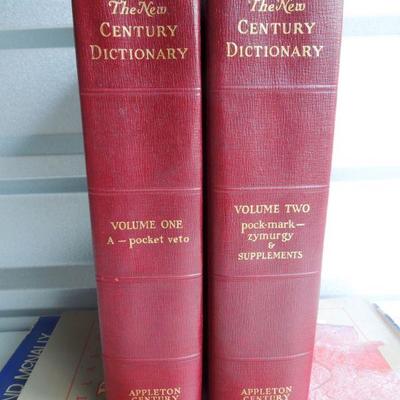 Lot 37: Vintage New Century Dictionary 2 Vol Set and Atlases