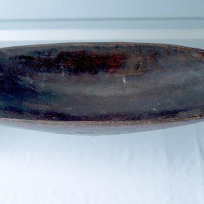 Lot 56: Antique Carved African Standing Wood Trough Platter 