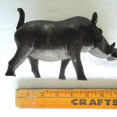 Lot 78: Carved Ebony Wood African Wild Boar