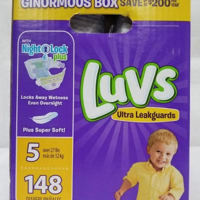 Luvs Ultra Leakguards Diapers (Size 5, 148 ct) - New
