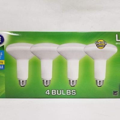Great Value Dimmable Soft White Light Bulbs - 4 Pack, 65W Equivalent - New