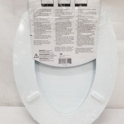 Exquisite Standard Oval Wood Toilet Seat - Chipped, New