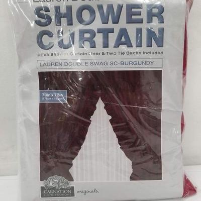Lauren Double Swag Shower Curtains - 70
