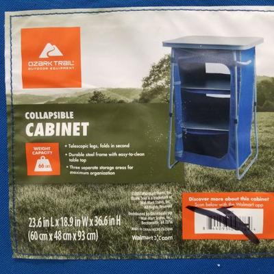 Ozark Trail Collapsible Camp Cabinet - 66 lb Weight Capacity - New