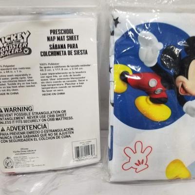 Mickey & The Roadster Racers Preschool Nap Mat Sheets - Qty 2 - New