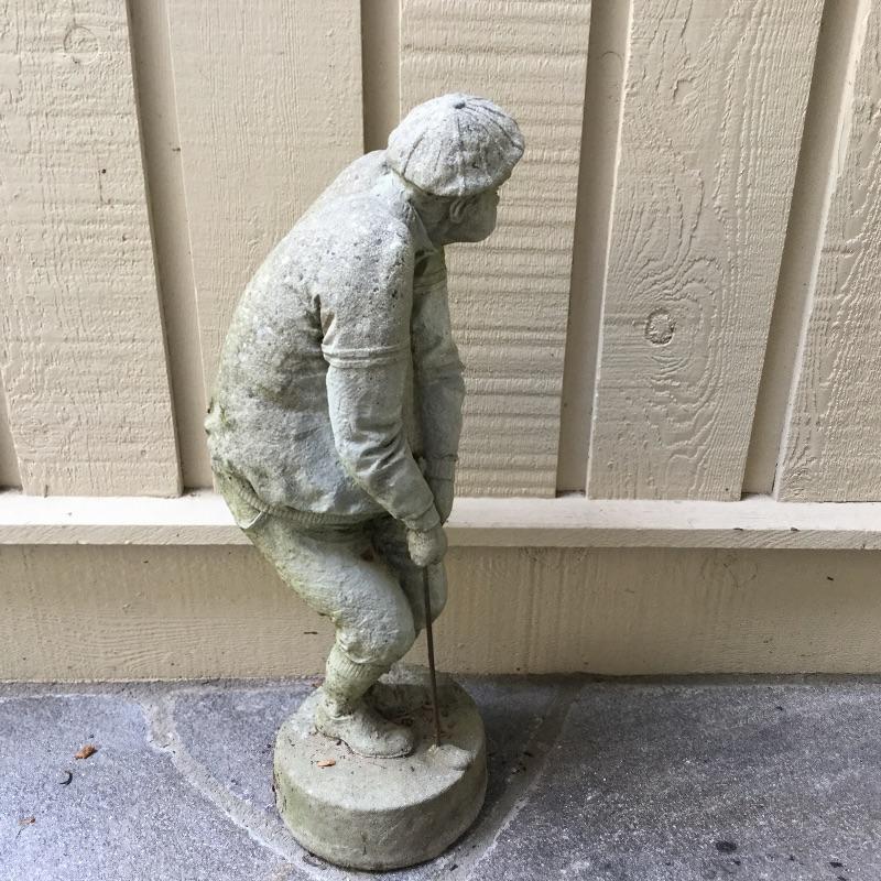 Lot 1 - Concrete Golfer Statue | EstateSales.org