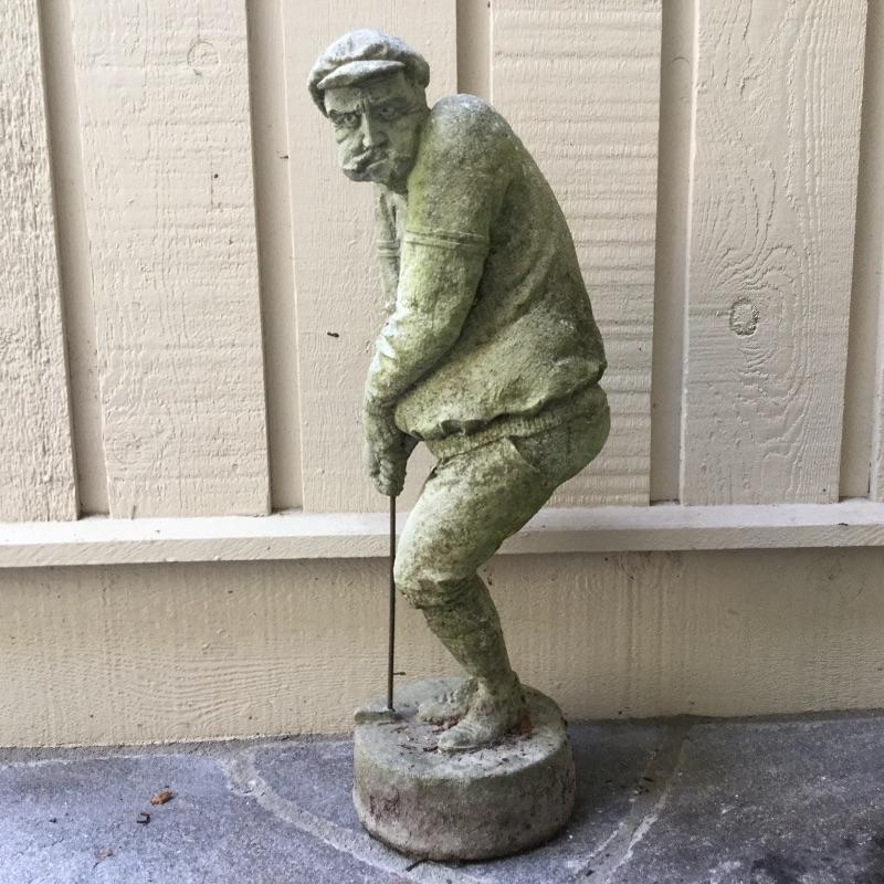 Lot 1 - Concrete Golfer Statue | EstateSales.org
