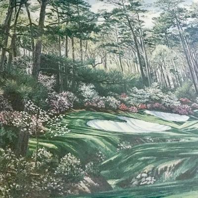 Lot 85 - Masters Print and Golf Ball History 