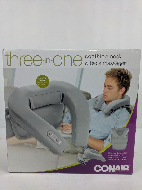 Conair ThreeInOne Soothing Neck/Back Massager New