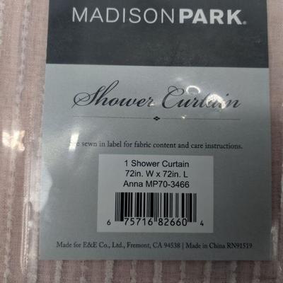 Madison Park Shower Curtain- Pink, Excell Shower Curtain Hooks - New