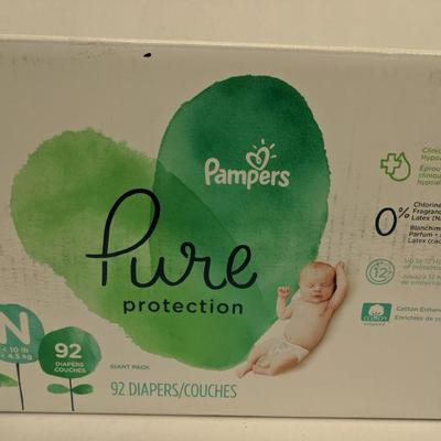 Pampers Pure Protection, Newborn, 92 Diapers - New