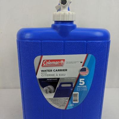 Coleman Water Carrier, 5 Gallons - New