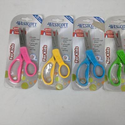 Westcott Kids Scissors, Set of 4 - New