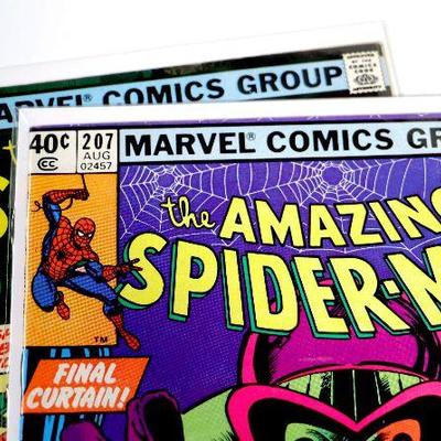 AMAZING SPIDER-MAN ##204 #207 Bronze Age Comic Books 1980 Marvel Comics