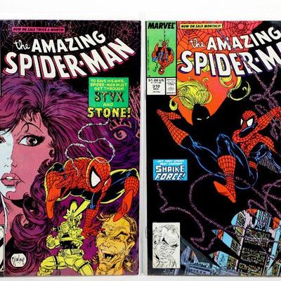 AMAZING SPIDER-MAN #309 #310 Todd McFarlane Art 1988 Marvel Comics VF+