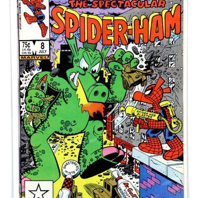 PETER PORKER, The SPECTACULAR SPIDER-HAM #8 Marvel Comics, 1986 - NM