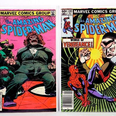 AMAZING SPIDER-MAN #232 #240 Bronze Age Comic Books 1982/83 Marvel Comics