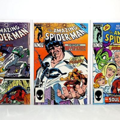 AMAZING SPIDER-MAN #272 #273 #274 Secret Wars Crossover 1986 Marvel Comics VF/NM