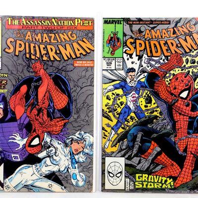 AMAZING SPIDER-MAN #321 #326 Todd McFarlane Art 1989 Marvel Comics VF++