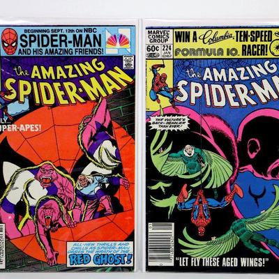 AMAZING SPIDER-MAN #223 #224 Bronze Age Comic Books 1981/82 Marvel Comics