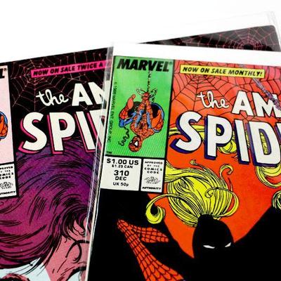 AMAZING SPIDER-MAN #309 #310 Todd McFarlane Art 1988 Marvel Comics VF+