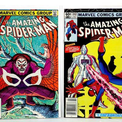 AMAZING SPIDER-MAN #241 #242 Bronze Age Comic Books 1983 Marvel Comics VF+
