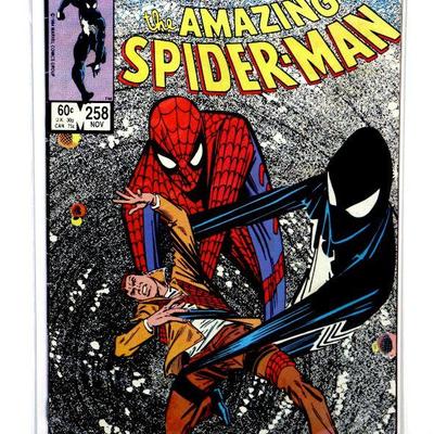 AMAZING SPIDER-MAN #258 Black Costume Revealed Symbiote 1984 Marvel Comics VF+
