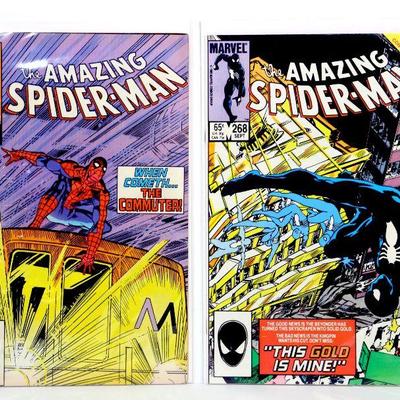 AMAZING SPIDER-MAN #267 #268 - Human Torch Kingpin 1985 Marvel Comics VF++
