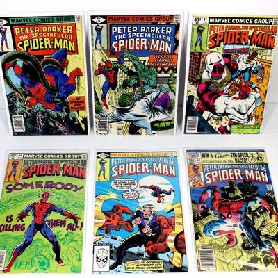 PETER PARKER SPECTACULAR SPIDER-MAN #33 34 41 44 57 60 Marvel Comics 1979/81