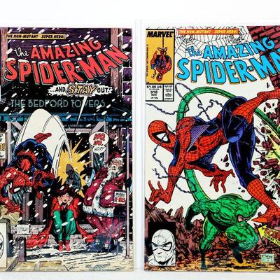 AMAZING SPIDER-MAN #314 #318 Todd McFarlane Art 1989 Marvel Comics VF++