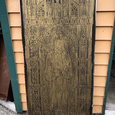 310:  Original Screen Rub Door Size Art Work 