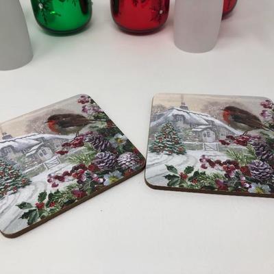 134:  Signed Handpainted Ceramic Deer and Christmas Collectibles