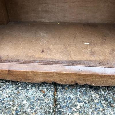 306:  Antique Solid Wood Entry Cabinet