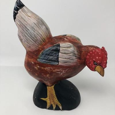 144:  Wooden  Roosters and Chickens